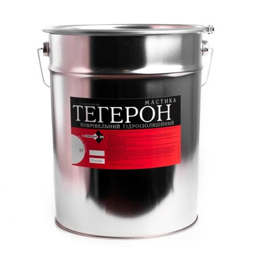 Мастика гідроізоляційна покрівельна Тегерон 10 кг відро