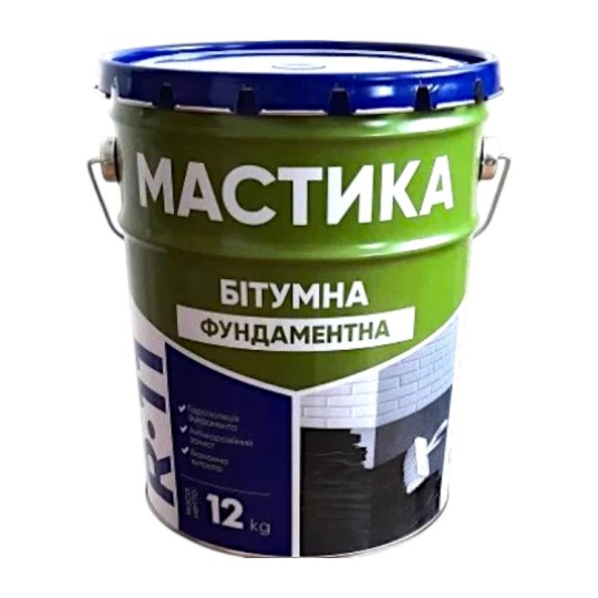 Мастика битумная Ореол-1 фундаментная 12 кг