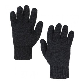 Перчатки теплые двойные черные (116)