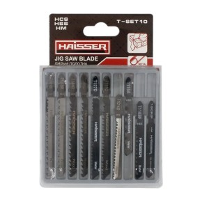 Набор пилочных полотен Haisser T-SET10 для лобзика 10 штук (24429)