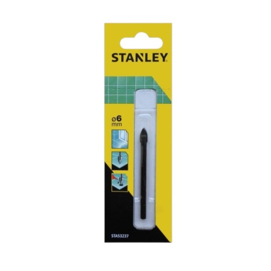 Свердло по склу та керамiцi Stanley 6 мм (STA53237-QZ)