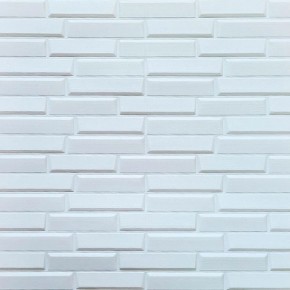 Панель стеновая (031) 3D 700х700х5мм Облицовочный кирпич WHITE (S+D) SW-00000167