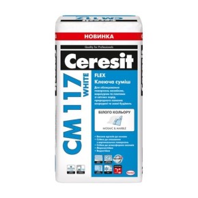 Клеящая эластичная смесь "Ceresit" СМ-117 "WHITE" (25кг)