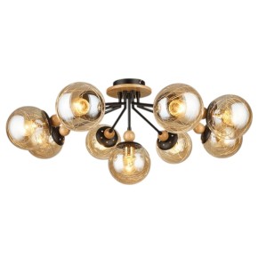 Люстра Sirius B N4531/9 BK+WOOD