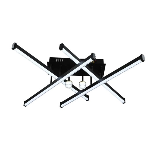 Люстра светодиодная Sirius B YH1312/4+2 BK+GD 48W+4W