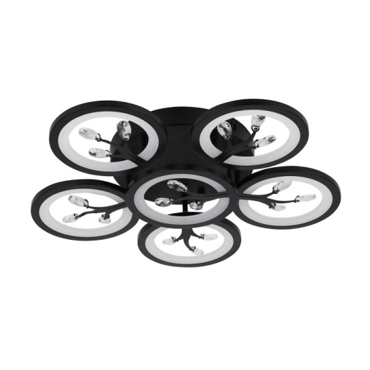 Люстра светодиодная Valeso G 2780/5+1 BK 120 W