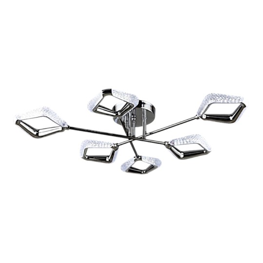 Люстра светодиодная Sirius B YH1306/6 CH+BK 36W