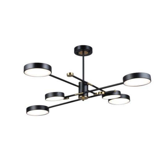 Люстра светодиодная Sirius B YH1124/6 BK+COP