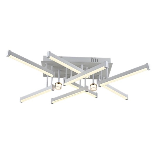 Люстра светодиодная Sirius B YH1315/8+2 WT+GD 48 W + 4 W
