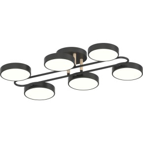 Люстра светодиодная Valeso B XI3322-6 108 W BK+WOOD