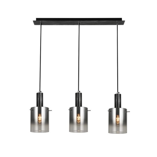 Світильник підвісний Valeso G 07459/3L Matte Black+silver+Chrome