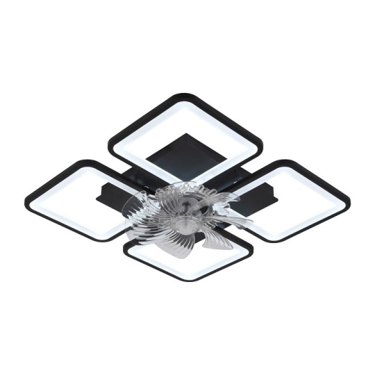 Люстра світлодіодна Valeso YZD5007-Fan 84 W BK