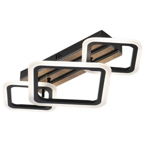 Люстра светодиодная Valeso G 3314/2+1 BK+Wood