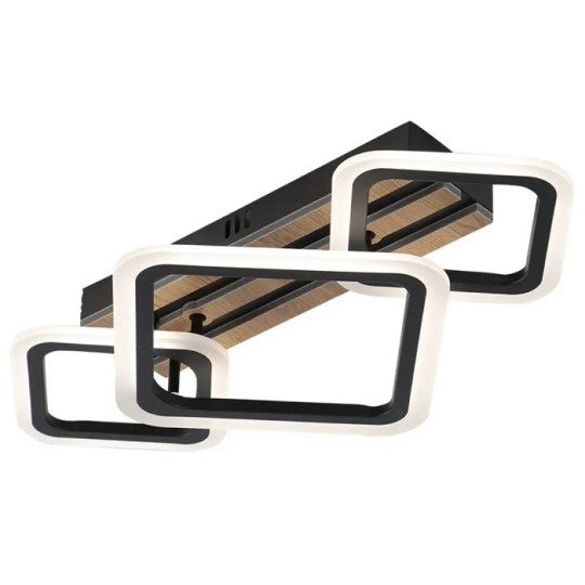 Люстра светодиодная Valeso G 3314/2+1 BK+Wood