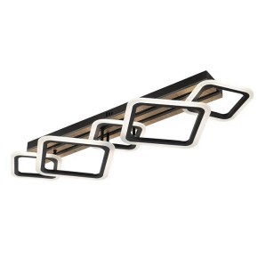 Люстра світлодіодна Valeso G 3314/3+2 BK+Wood