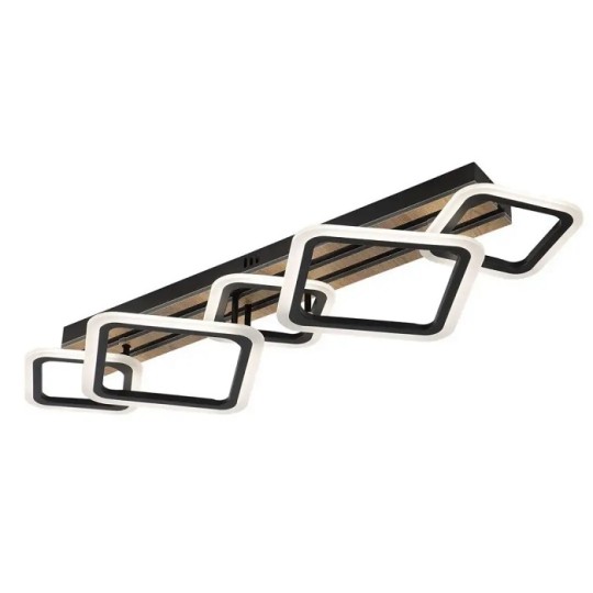 Люстра світлодіодна Valeso G 3314/3+2 BK+Wood