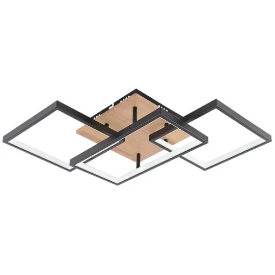 Люстра светодиодная Valeso DK6594/3 BK+WOOD