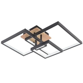 Люстра светодиодная Valeso DK6589-3 BK+WOOD