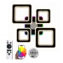 Люстра світлодіодна Valeso YZD1275-4 BK з музичною колонкою та RGB