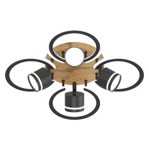 Люстра світлодіодна Valeso LI9926B-4+4A BK+WOOD