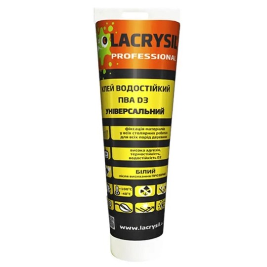 Клей ПВА Lacrysil водостійкий 150 г