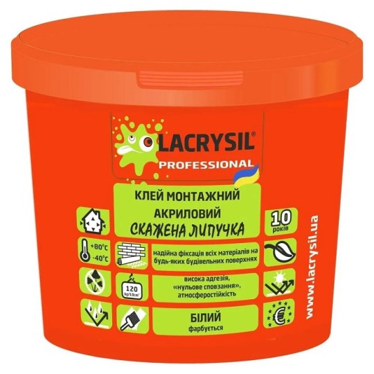 Клей монтажний акриловий Lacrysil Скажена липучка 6 кг