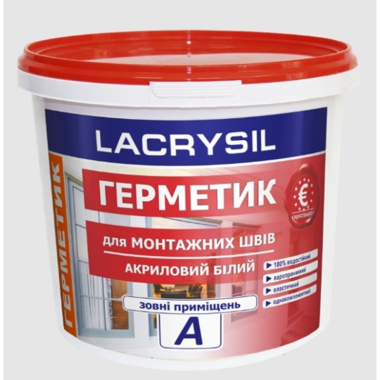 Герметик для монтажних швів А зовні приміщень (7,0 кг) LACRYSIL