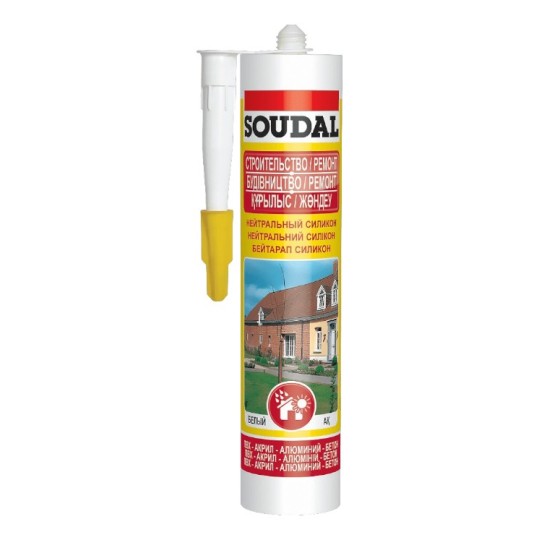 Герметик силіконовий Soudal 280 мл нейтральний білий