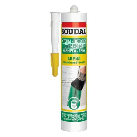 Герметик акриловый Soudal 280 мл серый
