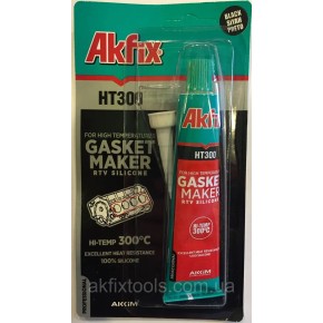 Герметик силиконовый Akfix термостойкий 50 г черный HT300