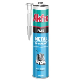 Герметик Akfix поліуретановий автомобільний 310 мл Р645 сірий (АА106)