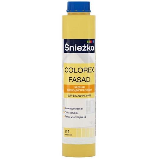Краситель Sniezka Colorex Fasad 114 лимонный 750 мл