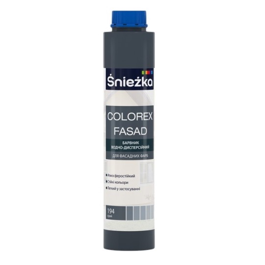 Барвник Sniezka Colorex Fasad 194 сірий 750 мл