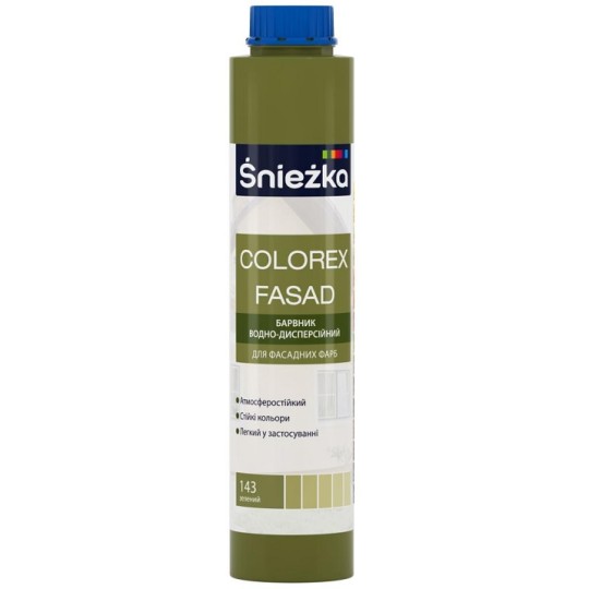 Барвник Sniezka Colorex Fasad 143 зелений 750 мл