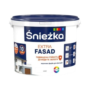 Фарба акрилова Sniezka Extra Fasad фасадна біла 14 кг