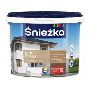 Краска акриловая Sniezka Extra Fasad фасадная белая 4.2 кг