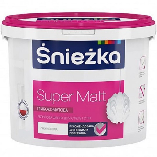 Водоэмульсионная краска Sniezka Super Matt 1.4 кг