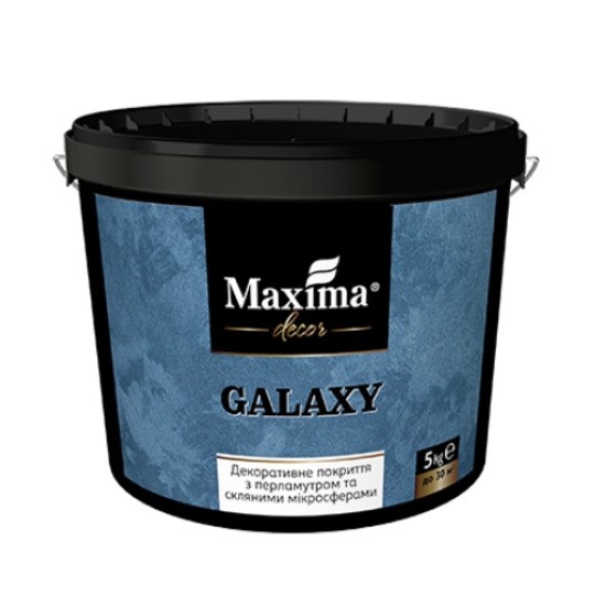 Декоративное покрытие с перламутровым эффектом и стеклянными микросферами "Galaxy" TM "Maxima" - 5 кг