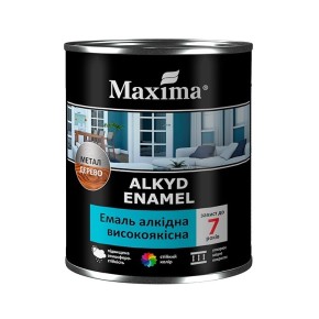 Емаль алкідна високоякісна Maxima біла 0.7 кг