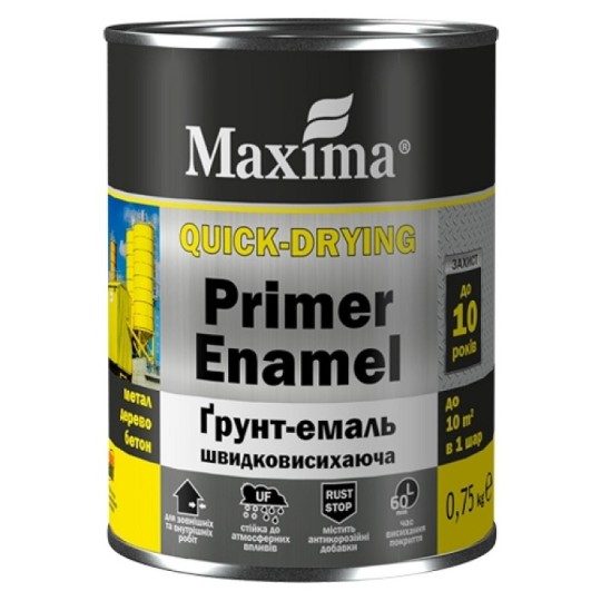 Грунт-емаль швидковисихаюча Maxima вишнева 0.75 кг