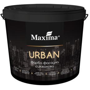 Краска фасадная силиконовая Maxima Urban белая матовая 14 кг.