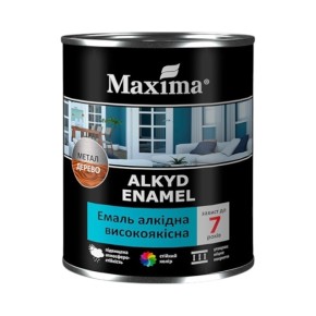Емаль алкідна високоякісна Maxima чорна матова 0.7 кг
