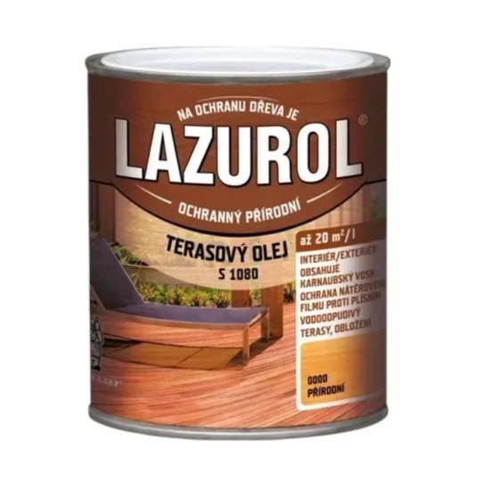 Олія терасна Lazurol Olej Terasovy 0000 з карнаубським воском 2.5 л (S1080)
