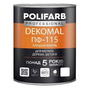 Емаль алкідна Polifarb DekoMal ПФ-115 світло-зелена 0.9 кг