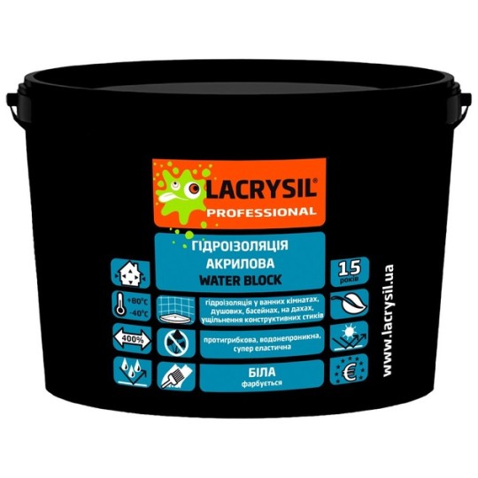 Мастика гідроізоляційна Lacrysil WaterBlock 12 кг
