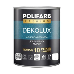 Эмаль алкидно-уретановая Polifarb DekoLux белая 0.7 кг