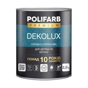 Эмаль алкидно-уретановая Polifarb DekoLux белая 2.2 кг