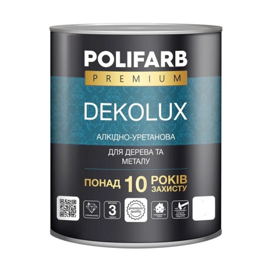 Эмаль алкидно-уретановая Polifarb DekoLux светло-голубая 0.7 кг
