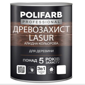 Древозахист Polifarb лазур золота сосна 2 кг