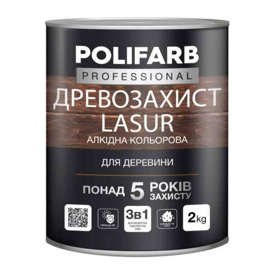 Древозащита Polifarb лазурь каштан 2 кг
